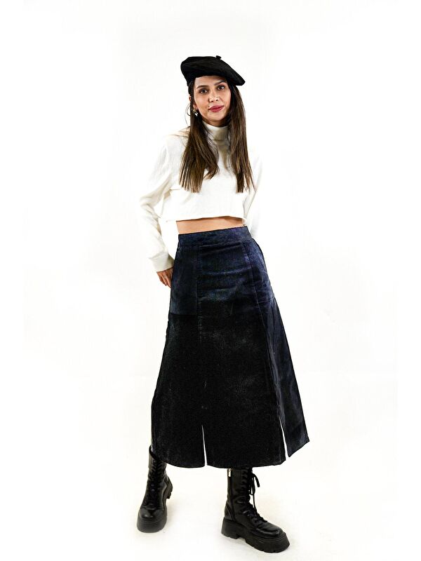 Catz Clothes Siyah Kadife Çan Etek