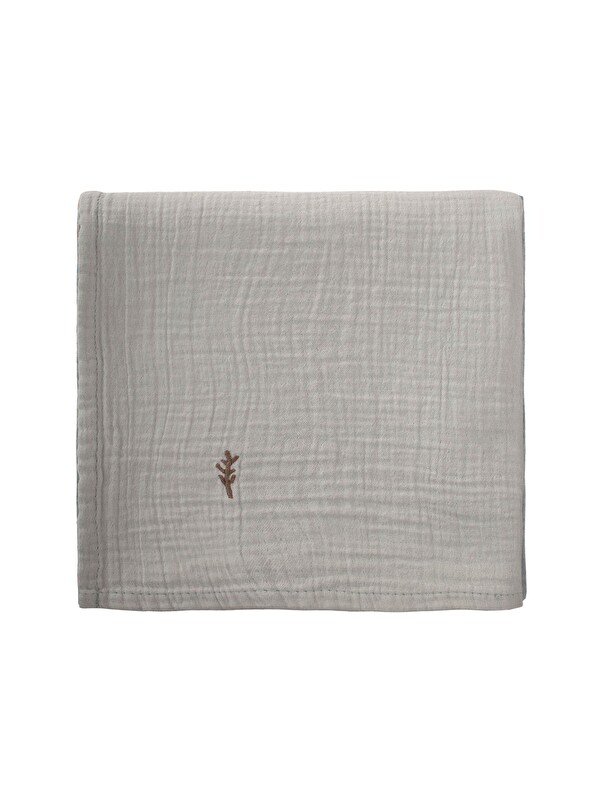 CİGİT Nakışlı Müslin Battaniye 90X100 Cm Mint Yeşili