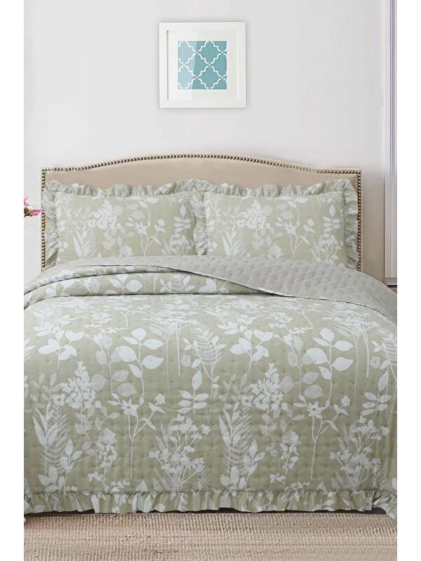 Çeyiz Diyarı Breeze Sade Çiçekler Çift Kişilik Yatak Örtüsü 240x260