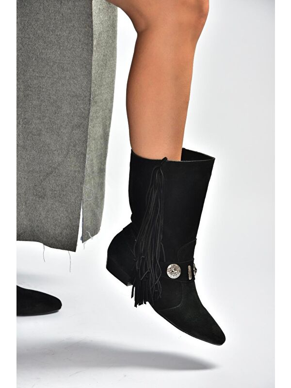 Siyah Kadın Bot V380625502 - Görsel 4