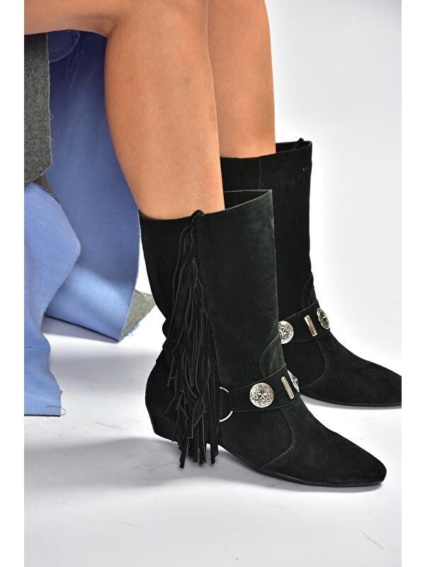 Siyah Kadın Bot V380625502 - Görsel 5