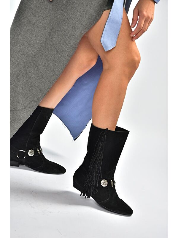 Siyah Kadın Bot V380625502 - Görsel 6