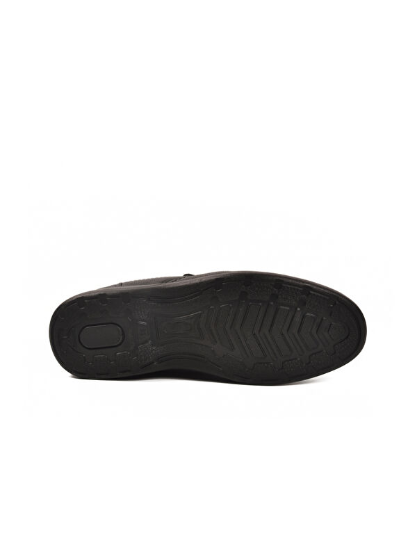 Siyah Kırışık Hakiki Deri Erkek Casual Ayakkabı DSN 2035 M - Görsel 6