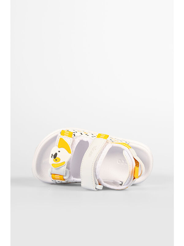 İnkago Hafif Erkek Okul Öncesi Beyaz Sandalet - Görsel 7