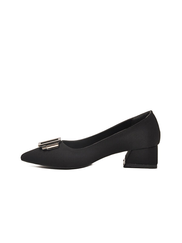 Siyah Kadın Hafif Kısa Topuklu Ayakkabı 451133 Z - Görsel 5