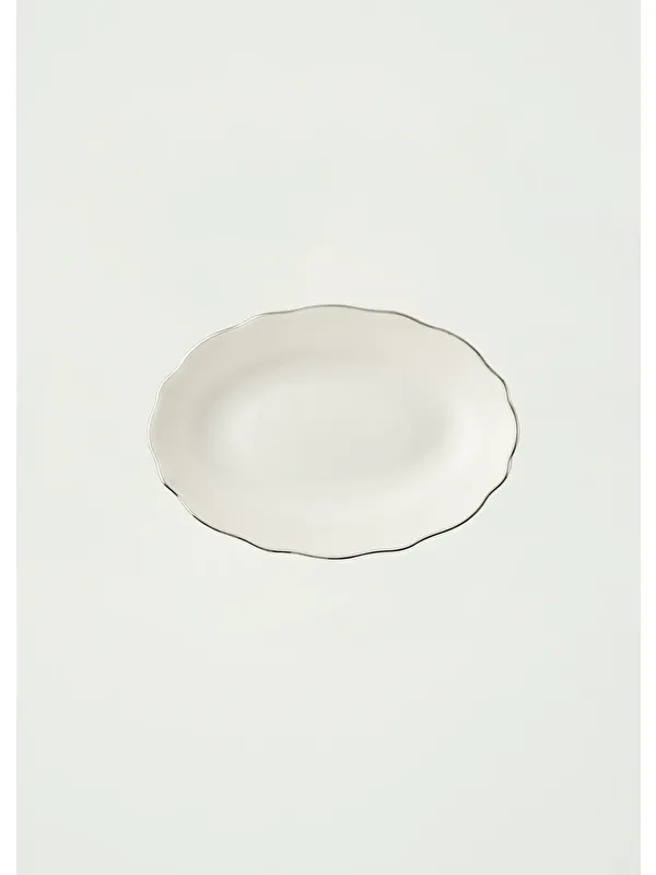 Bella Maison Victoria Porselen Sunum Tabağı Silver (20 cm)