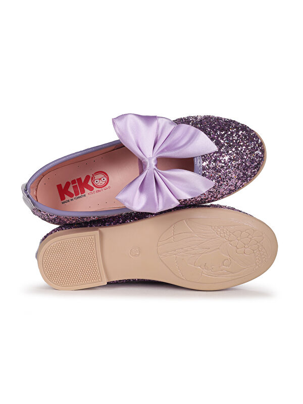 Tari Cam Kırığı Fiyonk Lastikli Kız Çocuk Babet Ayakkabı - Görsel 6