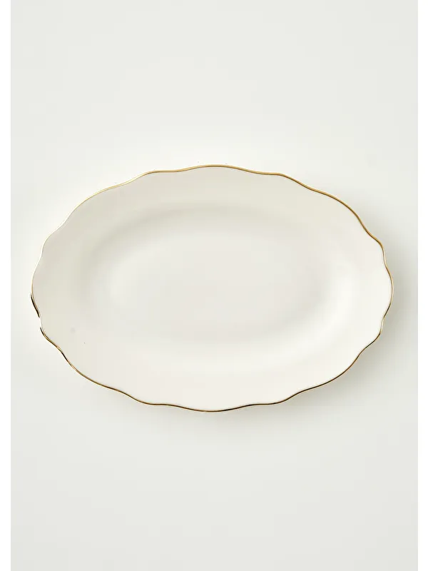 Bella Maison Victoria Porselen Sunum Tabağı Gold (30 cm)