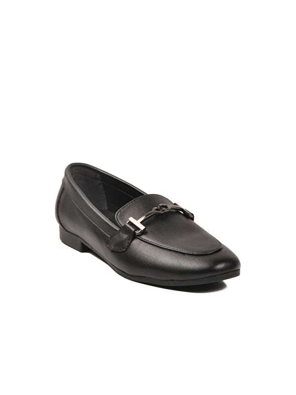 Siyah Cilt Hafif Esnek Kadın Casual Ayakkabı 572433 Z - Görsel 5