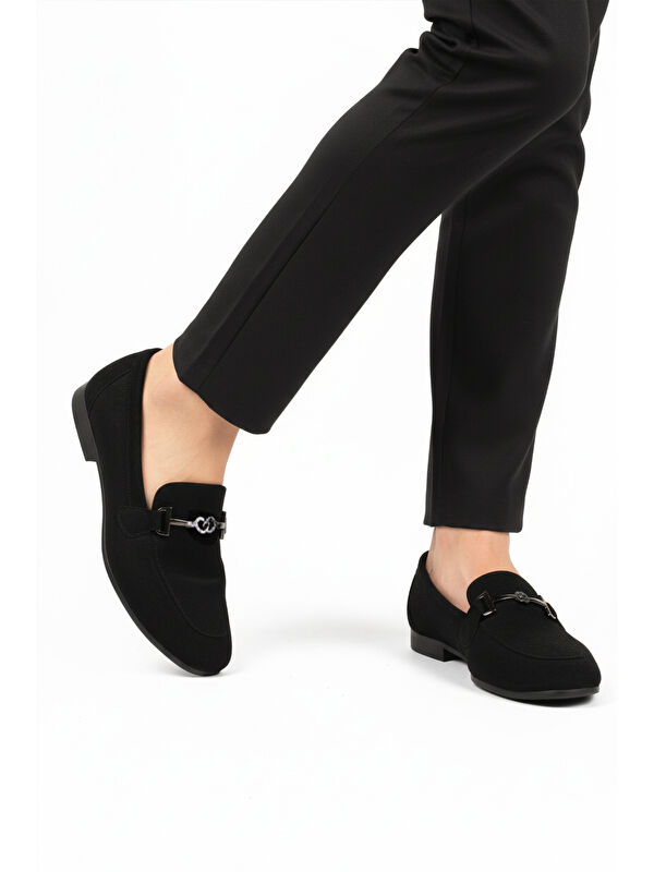 Siyah Süet Hafif Esnek Kadın Casual Ayakkabı 572433 Z - Görsel 3