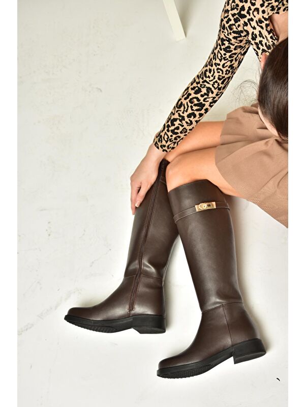 R3122253 Kahverengi Kadın Çizme - Görsel 4