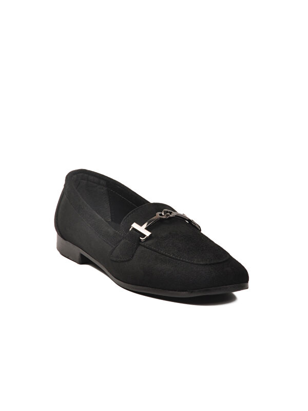 Siyah Süet Hafif Esnek Kadın Casual Ayakkabı 572433 Z - Görsel 5