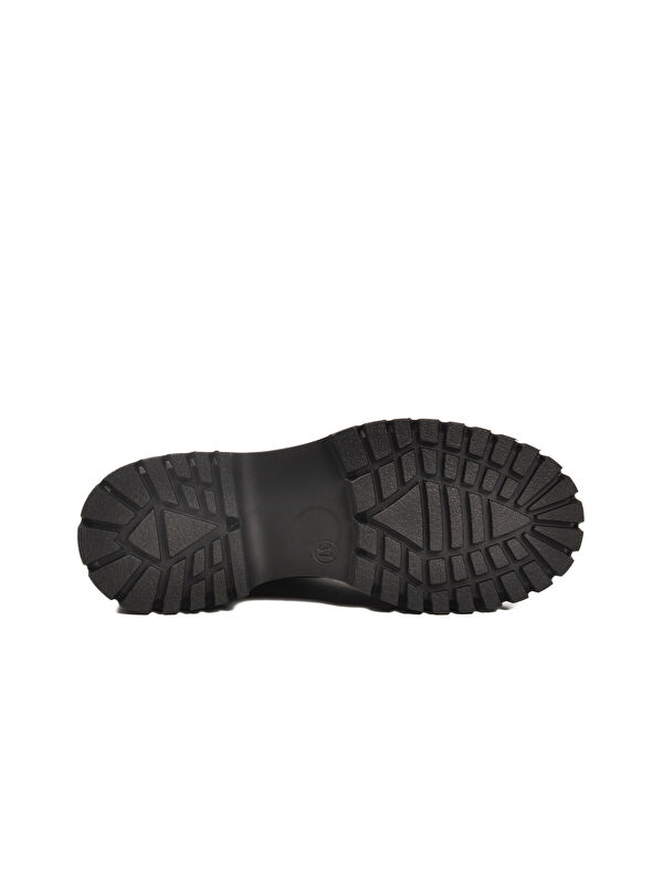 Siyah Cilt Kalın Taban Kadın Casual Ayakkabı 572451 Z - Görsel 6