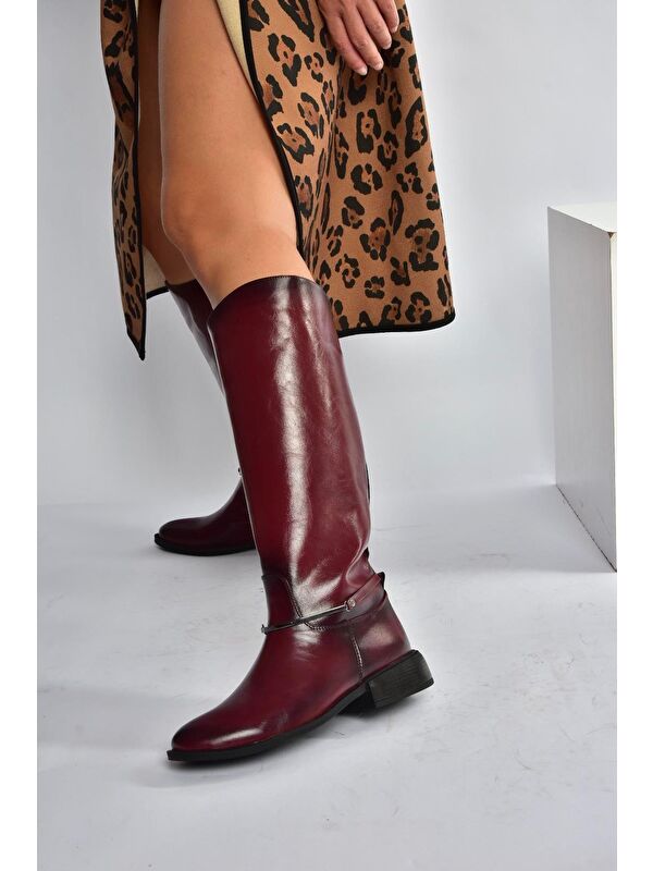 Bordo Kadın Çizme V312361060 - Görsel 4