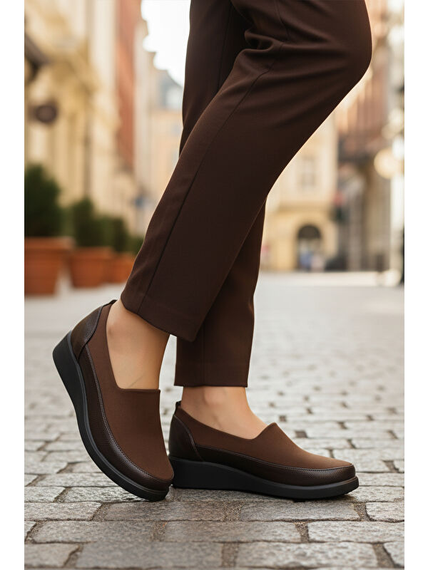 Kahve Floter Tekstil Kadın Casual Ayakkabı 651586 Z - Görsel 4