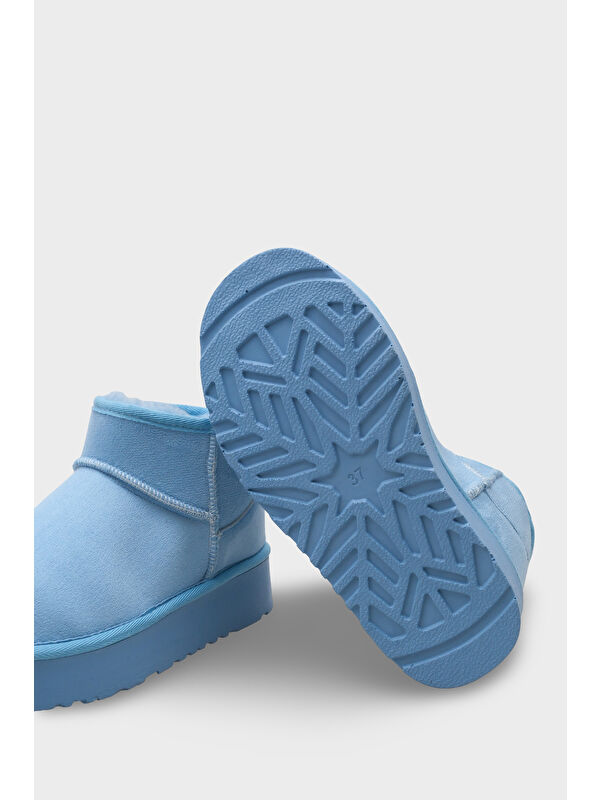 Raina Kalın Tabanlı Yuvarlak Burunlu Kürklü Kısa Kadın Bot - Görsel 3