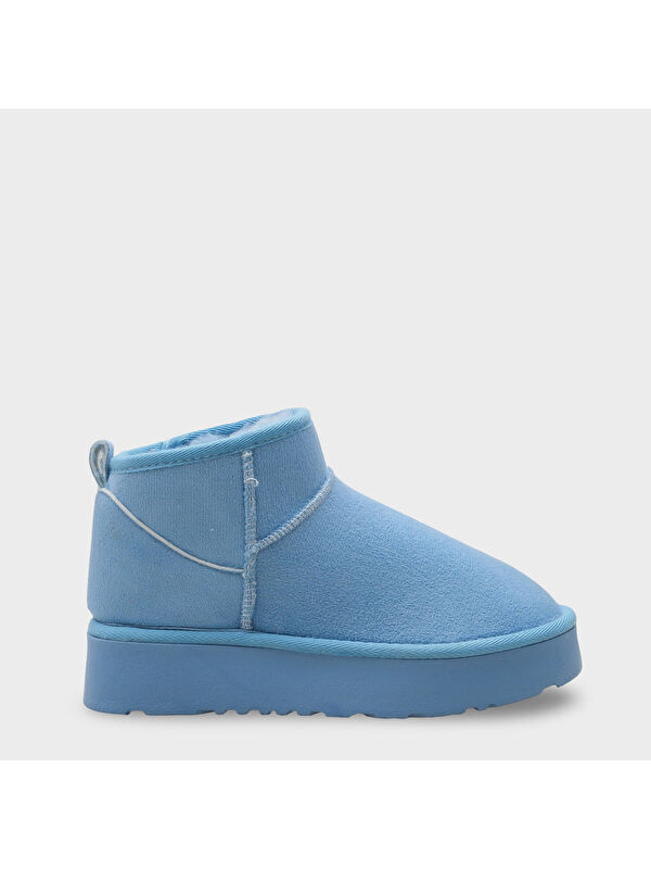 Raina Kalın Tabanlı Yuvarlak Burunlu Kürklü Kısa Kadın Bot - Görsel 5