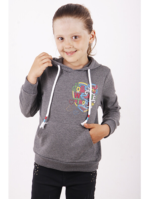 Toontoykids Kız Çocuk Stronger Baskılı Sweatshirt