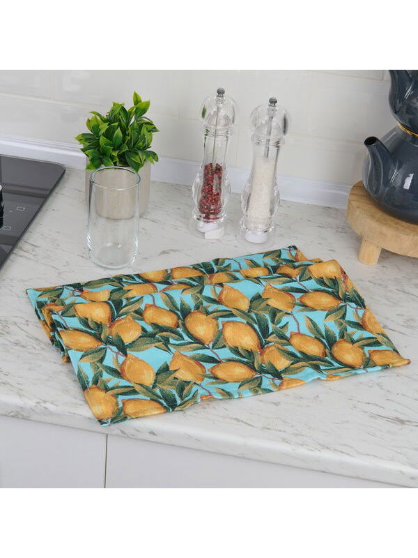 Evidea Soft Sitron Mutfak Havlusu - Mavi - 40x66 cm