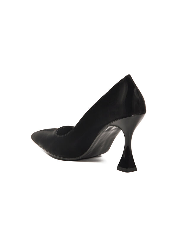 Siyah İnce Uzun Kadın Topuklu Abiye Ayakkabı 665127 Z - Görsel 5