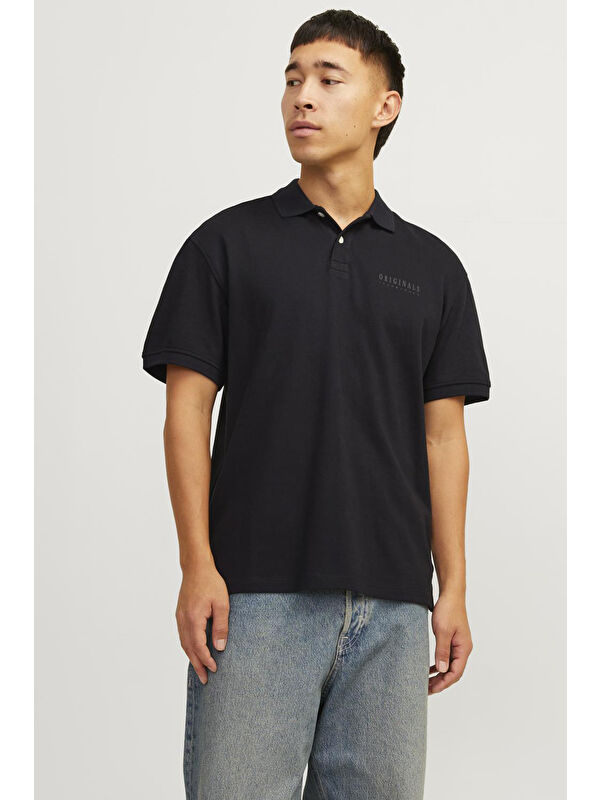 Jack & Jones Originals Jorfrederiksberg %100 Pamuk Regular Fit Düğmeli Polo Yaka Erkek Tişört 12263111