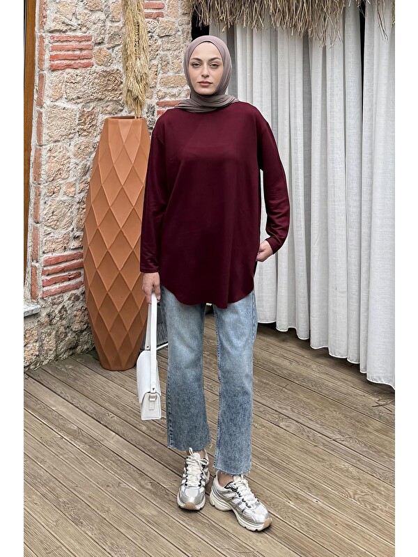 Lamelif Basic Sweat Bordo