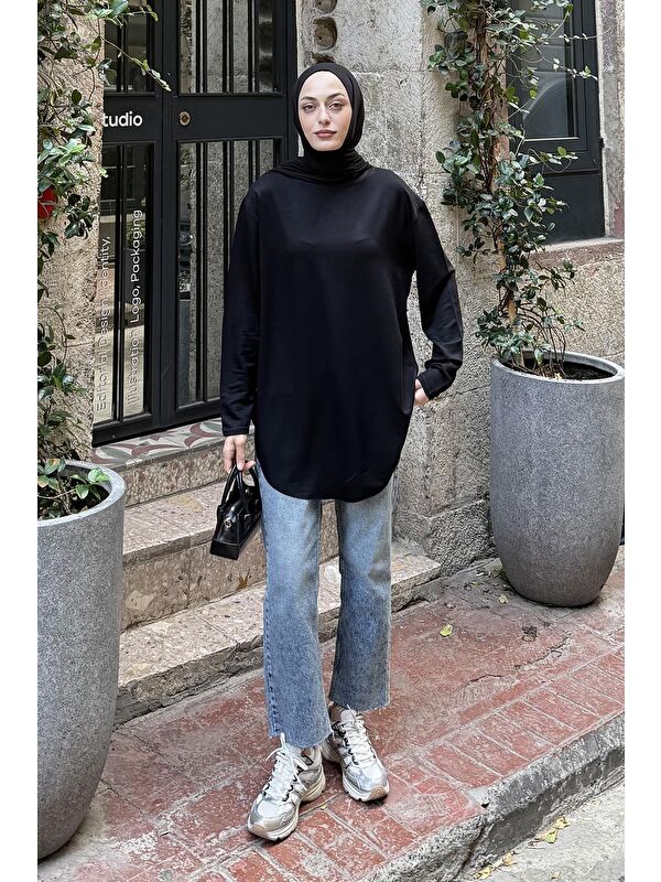 Lamelif Basic Sweat Siyah