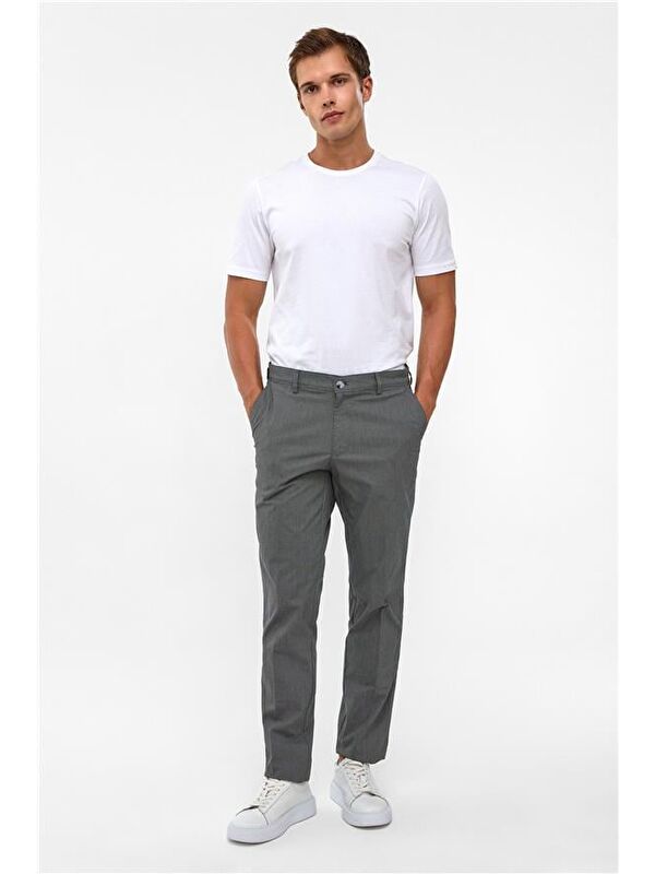 Süvari Siyah Regular Armürlü Pantolon