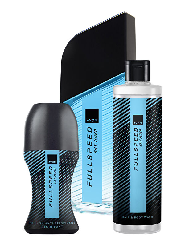 AVON Full Speed Sky Jump Erkek Parfüm Rollon ve Şampuan Set