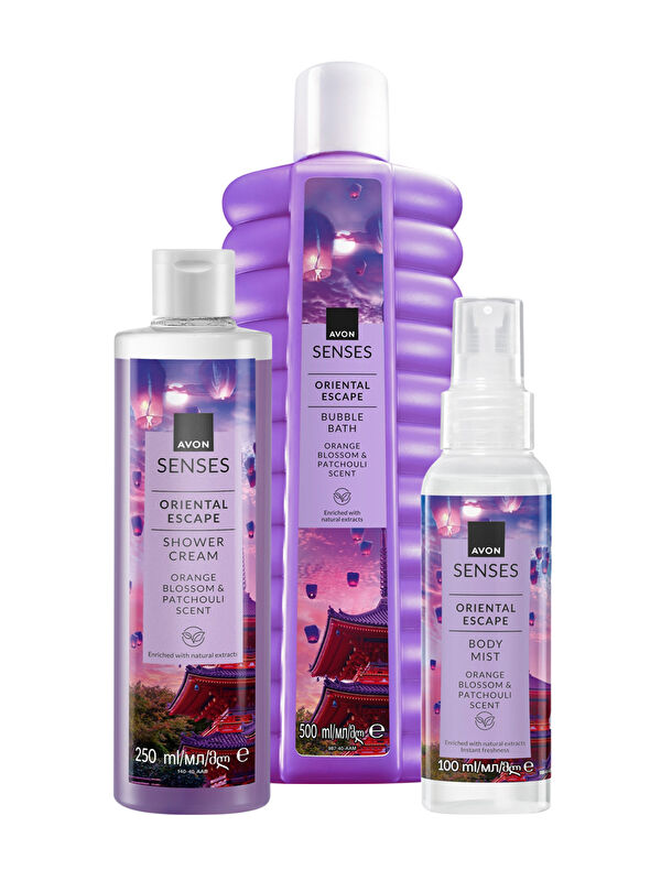 AVON Senses Oriental Escape Portakal Çiçeği ve Paçuli Kokulu Banyo Paketi