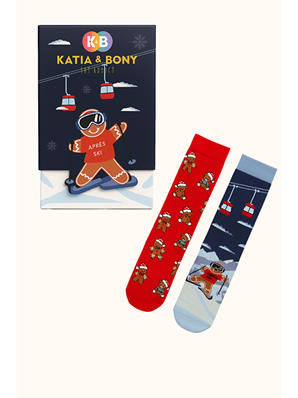 Katia And Bony Çocuk 2'Li Snowboard Kutulu Soket Çorap