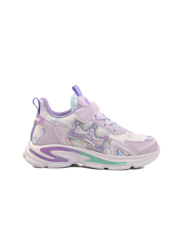 Lila Cırtlı Kız Çocuk Spor Ayakkabı 1965 F - Görsel 2