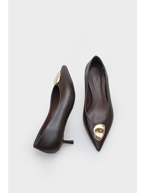 Capone Outfitters Kahverengi Capone Outfitters Meghann Orta Topuklu Stiletto