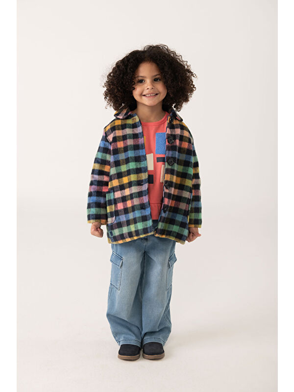 Boboli Kız Çocuk Kargo Cepli Denim Pantolon