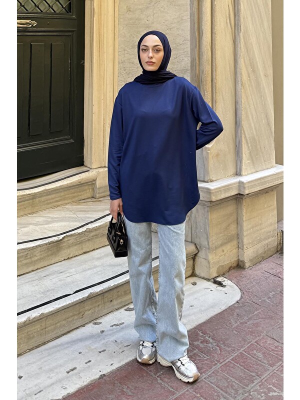 Lamelif Basic Sweat Lacivert