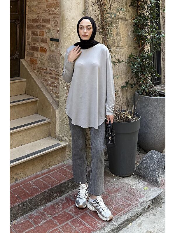 Lamelif Basic Sweat Gri