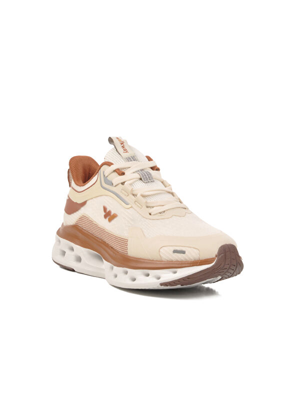 Bej Memory Foam Hafif Fileli Kadın Spor Ayakkabı Nora G - Görsel 4