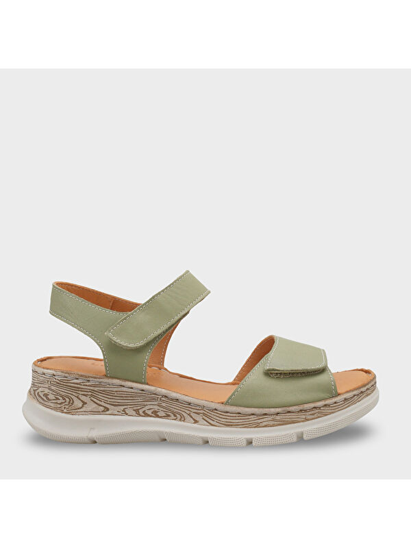 Capone Outfitters Corrinne Hakiki Deri Soft Konfor Kadın Sandalet