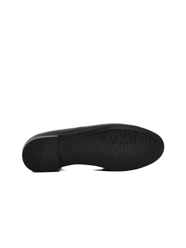 Siyah Hakiki Deri Kadın Casual Ayakkabı 44251 Z - Görsel 6