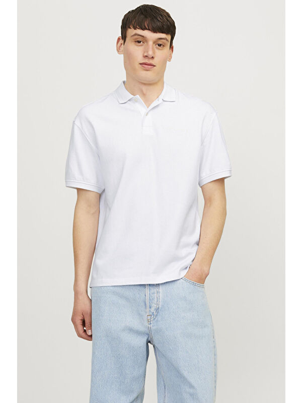 Jack & Jones Originals Jorfrederiksberg %100 Pamuk Regular Fit Düğmeli Polo Yaka Erkek Tişört 12263111