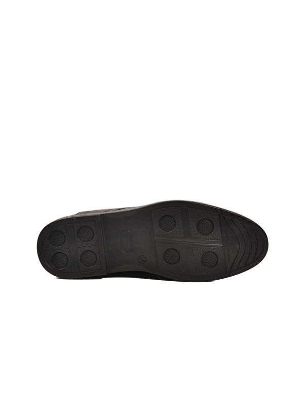 Siyah Hakiki Deri Erkek Casual Ayakkabı DSN 2032 M - Görsel 6