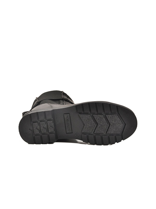 Siyah Bilekten Esnek Uzun İçi Polarlı Kaymaz Taban Kadın Bot 23012 Z - Görsel 6