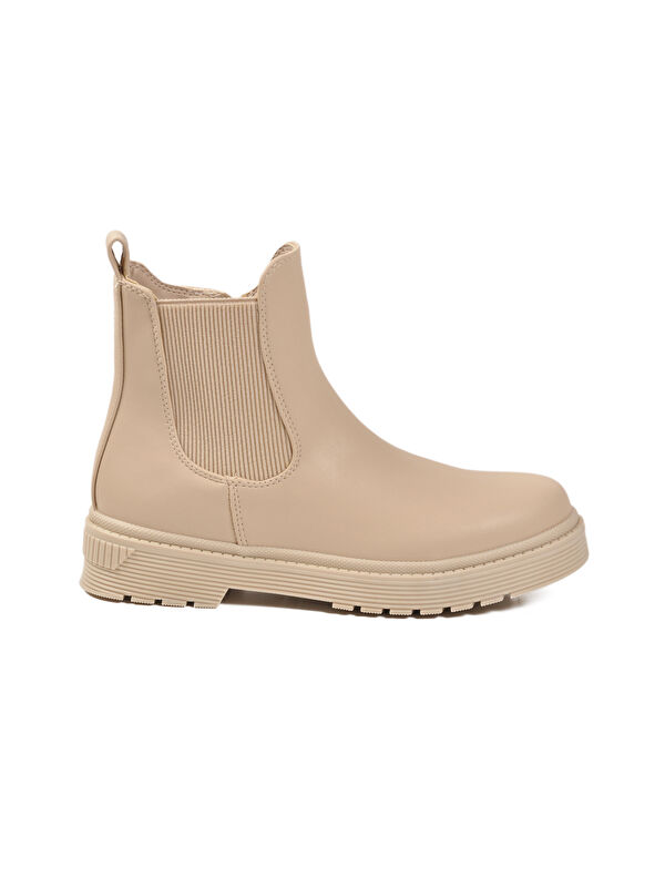 Bej İçi Polarlı Fermuarlı Kaymaz Kadın Bot 24071 Z - Görsel 3