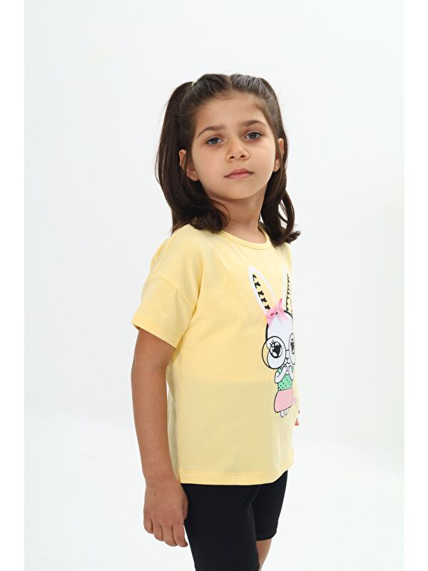 Toontoykids Kız Çocuk Tavşan Baskılı Tişört