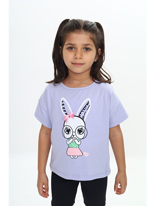 Toontoykids Kız Çocuk Tavşan Baskılı Tişört