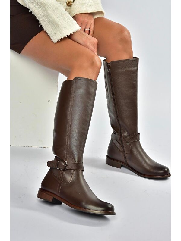 Kahverengi Kadın Çizme V398750603 - Görsel 3