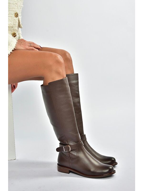 Kahverengi Kadın Çizme V398750603 - Görsel 4