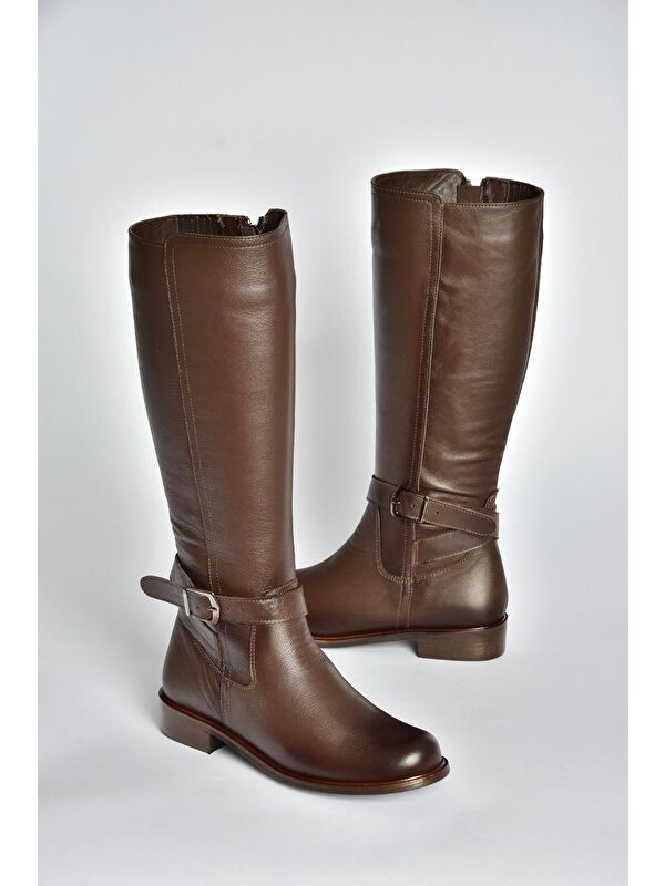 Kahverengi Kadın Çizme V398750603 - Görsel 9