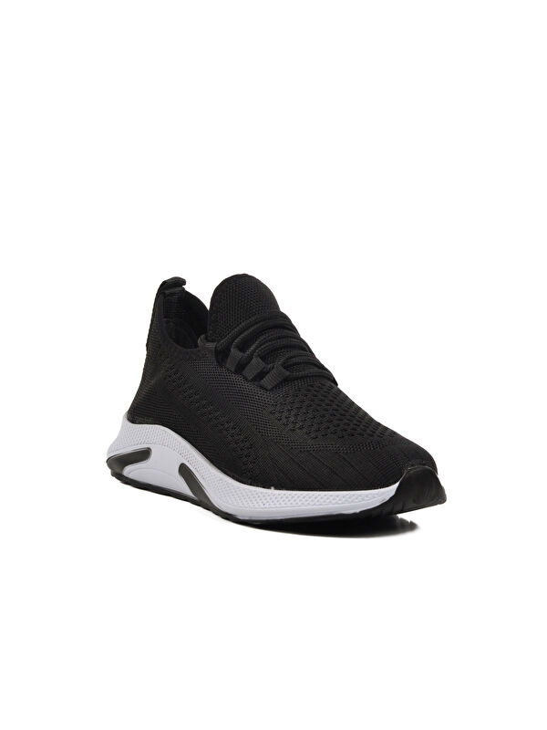 Siyah Beyaz Triko Hafif Unisex Spor Ayakkabı Pına 101 G - Görsel 4