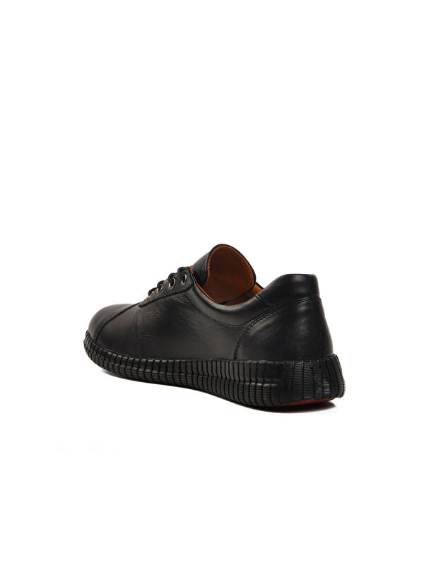 Siyah Hakiki Deri Kadın Casual Ayakkabı 2216114Y Z - Görsel 5